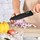 Cohesion 5 Pcs Kitchen Knife Set With Magnetic Knife Strip For Wall Ultra Sharp Kitchen Knives Set With Sheathes And Box For Multipurpose Cooking With Ergonomic Handle