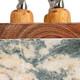 Creative Co-Op Marble And Mango Wood Cheese Board Set With Knife Multicolor Medium Multi