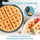 Belgian Waffle Maker- Non-Stick 7" Waffler Iron W Adjustable Browning Control Electric Baker Makes Thick Fluffy Waffles- Kitchen Essential For Breakfast Morning Or Brunch Housewarming Supplies