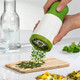 1 Pc Herb Mill Chopper Cutter Mince Stainless Steel Blades Safely ( Color: White & Green)