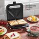 Elite Gourmet Esm2207Xss Sandwich Panini Maker Grilled Cheese Machine Tuna Melt Omelets Non-Stick Cooking Surface 2 Slice 750 Watts Stainless Steel Elite Gourmet Esm2207Xss Sandwich Panini Maker Grilled Cheese Machine Tuna Melt Omelets Non-Stick Cooking Surface 2 Slice 750 Watts Stainless Steel