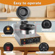 Electric Press Ufo Burger Machine Commercial Hamburger Press Ice Cream Waffle Maker Non Coated Electric Burger Maker Adjustable Temperature 50-300℃ Non-Stick Pan