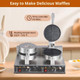 Garveehome Bubble Waffle Maker 1400W Commercial Bubble Waffle Maker Machine Non-Stick Egg Waffle Maker Electric Bubble Waffle Baker For Home Or Commercial Use Single Silver