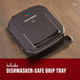George Foreman® Contact Submersible™ Grill 5-Serving Grill - Adjustable Temperature Control Black Plates Wash The Entire Grill