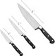Glad 3 Piece Kitchen Knife Set For Prep Stainless Steel Paring Utility Chef Knives Razor Sharp Rust Resistant Blades Professional Cutlery Pack