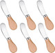 6 Pcs Cheese Spreader Knives Stainless Steel Butter Spreader Knives With Handle Spreader Charcuterie Utensils Christmas Cheese Cold Butter Jam Pastry Making Cocktail Spreading Knife