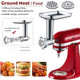 Gvode Meat Grinder Attachment For Kitchenaid Stand Mixer Meat Grinders Includes 4 Grinding Plates 3 Sausage Stuffer Tubes 2 Grinding Blades For Kitchenaid Mixer Attachments
