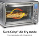 Hamilton Beach 6-In-1 Sure Crisp Air Fryer Toaster Oven Combo & Electric Indoor Grill 450 F Searing Temp Bake Broil Toast And Pizza Function .88 Cu. Ft. 6 Slice Capacity Stainless Steel (31395)