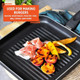 Imusa Usa Imu-30026 Square Griddle With Ridges 10.5-Inch Black