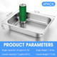 4-Pack 1/2 Half Size Steam Table Pans 2.5 Inch Deep Restaurant Steam Table Pans Commercial Hotel Pan Made Of 201 Gauge Stainless Steel
