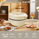 1500W 4L Large Capacity Electric Cooker Multi-Function Non-Stick Electric Hot Pot Rice Cooker Noodles Pot For Steak/RamenFamily//Dorm Essentials (Steamer & Silicone Spatulas Included)