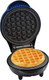 Mini Waffle Maker By Select Brands - Classic Waffle Iron For Traditional Savory Or Dessert Waffles - Features Non-Stick Coating - 4 Mini Waffles Dark Gray