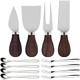 Spreader Knife Set Cheese Butter Slicer Knife Stainless Steel Cheese Spatula Set With Walnut Wood Handles (Option 21)