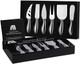 M Mh Zone Premium 6-Piece Cheese Knife Set Complete Stainless Steel Cheese Knives Knives Sets Collection Suit For The Wedding Lover Elders Children And Friends