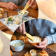 Molain 8 Piece Cheese Knives Set - Stainless Steel Cheese Knife With Wooden Handle - Charcuterie Boards Accessories - Perfect Cheese Knife Set For Charcuterie Board Cheese Cutter Butter Slicer