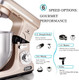 Professional Stand Mixer 6-Qt With Timer Mk37 500W 6-Speed Tilt-Head Food Electric Mixer Kitchen MachinePlastic (Champagne) Professional Stand Mixer 6-Qt With Timer Mk37 500W 6-Speed Tilt-Head Food Electric Mixer Kitchen MachinePlastic (Champagne)