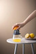 Juice Manual Hand Squeezer With Tea Infuser And Strainer Combo. Bpa With Removable Lid-Insulated Silica Gel Ring Tea Leak- Hot/Cold Drinks. Ideal For Tea And Fresh Juice Lovers (Blue)