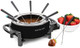 Nostalgia 12-Cup Electric Fondue Pot Set For Cheese & Chocolate - 8 Color-Coded Forks Temperature Control - Stainless Steel Kitchen Gadgets And Appliances For Hors D'Oeuvres And More – Black