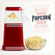 Nostalgia Hot-Air Electric Popcorn Maker 8 Cups Healthy Oil Popcorn With Measuring Scoop Retro Red