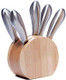 Blocco Cheese Tool Set Five Sculptured Knives And Spreaders Contains Ruberwood Storage Block