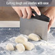 Ourokhome Rotary Cheese Grater Shredder And Pastry Dough Bench Scraper Knife With Vegetable Peeler And Cleaning Brush (Red)