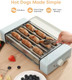 3 In 1 Electric Hot Dog Roller Machine For HomeCompact Indoor Grill With Removable 6 Hotdog Roller Grill Nonstick Grate & PanFits 9 Sausage For Family BbqGame Night