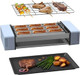 3 In 1 Electric Hot Dog Roller Machine For HomeCompact Indoor Grill With Removable 6 Hotdog Roller Grill Nonstick Grate & PanFits 9 Sausage For Family BbqGame Night