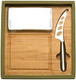 Red Vanilla Gr916-249 Slice Bamboo Cheese Board Set With Food Tray & Cheese Knife Brown