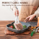Sensarte 9.5 Inch Nonstick Frying Pan SkilletPfoa 9.5 Inch Nonstick Grill Pan For Stove TopsDurable Skillet Indoor & Outdoor Grilling