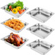 Shuess 6 Set 1/2 Half Size Stainless Steel Hotel Pans 2.5 Inch Deep Steam Table Pan Anti-Jam Chafing Steam Table Pans Commercial Catering Food Storage Metal Pan (12.8" L X 10.4" W)