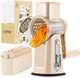 Susteas Rotary Cheese Grater With Handle And Cold Press Juicer 5.3" Feed Chute Slow Masticating Machines With 300W