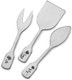Towle Living Matte Floral 3 Piece Cheese Set