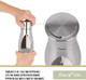 Trudeau Stainless Steel Manual 2-In-1 Salt And Pepper Mill - 7.5-Inch Space-Saving Grinder With Durable Carbon Steel Pepper Grinder And Rust-Proof Ceramic Salt Grinder - Adjustable Grind Settings