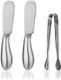 True Cheese Tool Set Stainless Steel Knife Set Charcuterie Accessories With Butter Spreader Knife And Mini Tongs Stainless Steel Set Of 3 True Cheese Tool Set Stainless Steel Knife Set Charcuterie Accessories With Butter Spreader Knife And Mini Tongs Stainless Steel Set Of 3