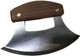 The Ulu Factory Alaska American Walnut Legendary Ulu Knife 6" Stainless Steel Blade With Block Wood Stand