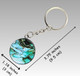 Keychain And 2.5 Inch Metal Grinder With Handle Matching Set (Emerald Waves)