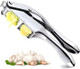 Premium Stainless Steel Garlic Press 2 In 1 Ginger Press And Walnut Crusher Set Mince And Peel Garlic – Essential Kitchen Tool For Home Cooks And Chefs.