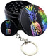 Keychain And 2.5 Inch Metal Grinder Matching Set (Color Splash Pineapple)