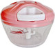 Manual Food Chopper Compact & Powerful Hand Pull Chopper Blender To Chop Onion Garlic Vegetables Fruits Herbs For Salsa Salad Pesto Hummus Coleslaw Puree Indian Cooking (Pink)