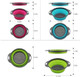 Set Of 3 Niklye Ultimate Kitchen Strainers Includes 1-10 Inch & 2-12 Inch. Collapsible Silicone Colanders For Easy Storage - Use With Pasta & Veggies Or As A Fruit Or Berry Bowl With Strainer. Large