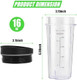 16Oz Ninja Compatible Blender Cup Set - Single Serve Cups With Sip & Seal Lids For Qb3001Ss Qb3000 Bl660 Bl740 Bl770 Bl780 Bl810 - Replacement Parts For Compact Personal Blender
