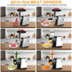 Electric Meat Grinder Cheese Grater 2800W Max Stainless Steel Veggie Shredder Vegetable Cutter With 5 Slice Blades 3 Grinding Plates Sausage Stuffer & Kubbe Kit For Home Kitchen Use