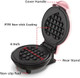 Mini Waffle Maker 4 Inch Plate Waffle Iron For Hash Browns Keto Chaffles Snacks Sandwich Compact Design Non-Stick Surface Easy To Clean Heart Pink