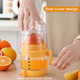 Citrus Manual Juicer Lemon Squeezer Orange Juicer Handheld Manual Press For Max Extraction Easy To Clean/Use Juice Squeezer With Capacity Marking Orange d Design