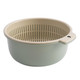 MYADDICTION Vegetable Washing Drainage Basket Kitchen Colander Bowl for Salads Spaghetti Small Green