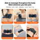 HAUSHUT Electric USB Rechargeable EMS Mini Cervical Vertebra Patch Gel Butterfly Massager Pad Stimulator for Muscle Neck Back Legs Body Pain Relief and Shoulder Relaxing Therapy Machine Tool Black