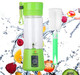 Portable Blender For Shakes And Smoothies Cordless Personal Mini Travel Fruit Juicer Cup Mixer Electric Smoothie Blender Maker 13Oz Bottles Usb Rechargeable (Green)