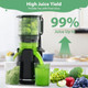 Cold Press Juicer Aeitto Juicer Machines With 4.9" Wide Feed Chute Fit Whole Fruits & Vegetables High Juice Yield Juice Extractor Self Feeding Easy To CleanGrey