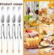 Aicnei 12 Pcs Spreader Knife Set Multipurpos Cheese And Butter Spreader KnivesMini Serving Tongs One-Piece Stainless Steel s For Thanksgiving Day Christmas