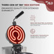 Aldkitchen Belgian Waffle Maker Thick Waffle Iron With A Stylish Red Panel Nonstick Coating Business Use 110V (Rotating)